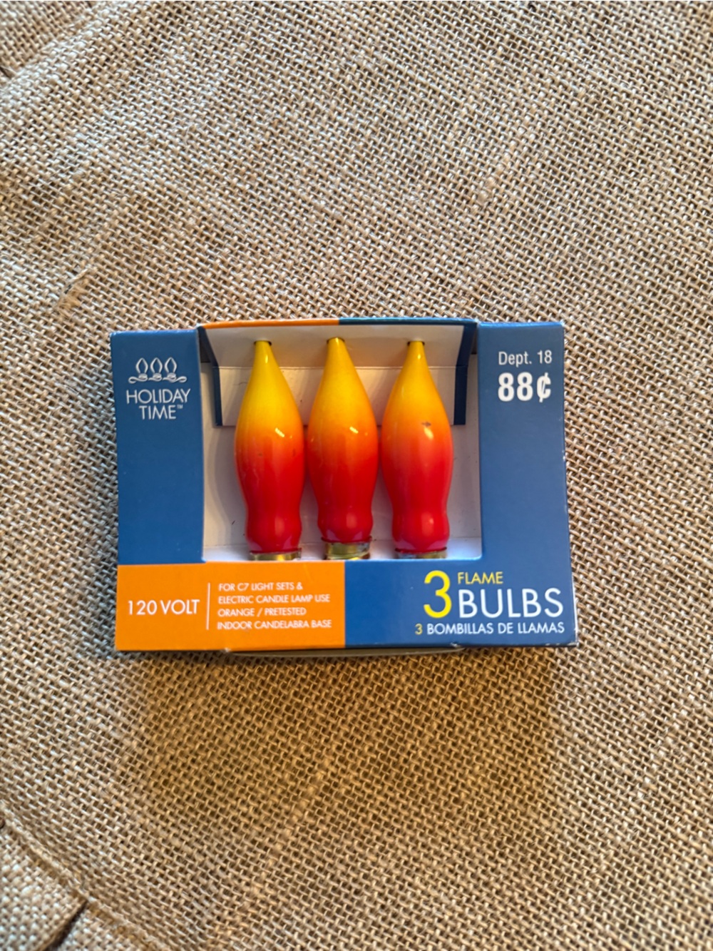 VTG Holiday Time Red and Yellow Flame Bubble Candle Lights - Pack of 3